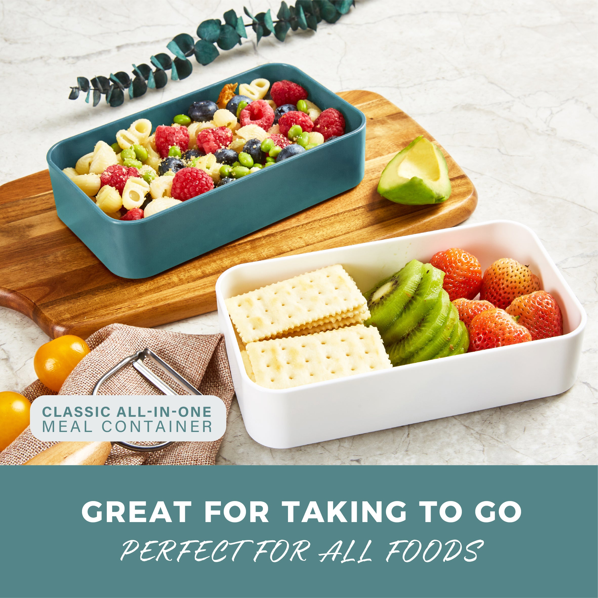 ResponsibleBox™ Classic All-In-One Meal Containers (Fresh Turquoise)