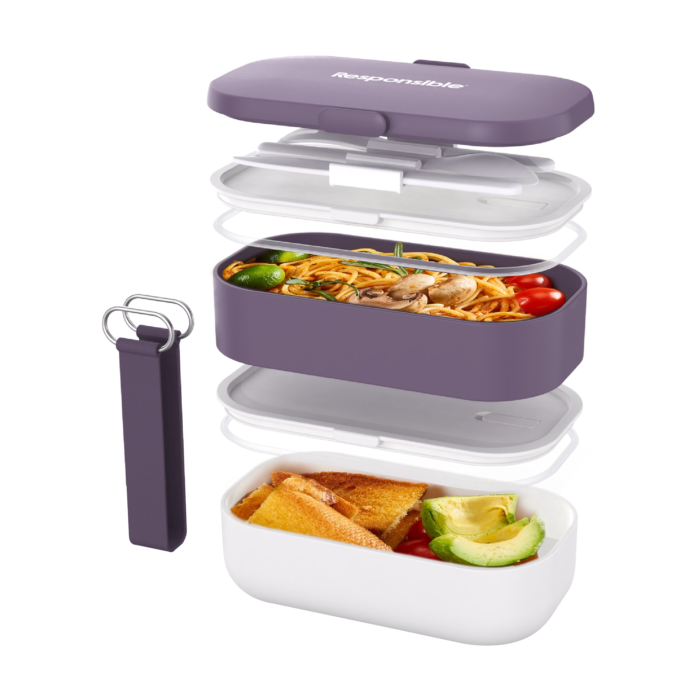 ResponsibleBox™ Modern All-In-One Meal Containers (Wild Lavender)