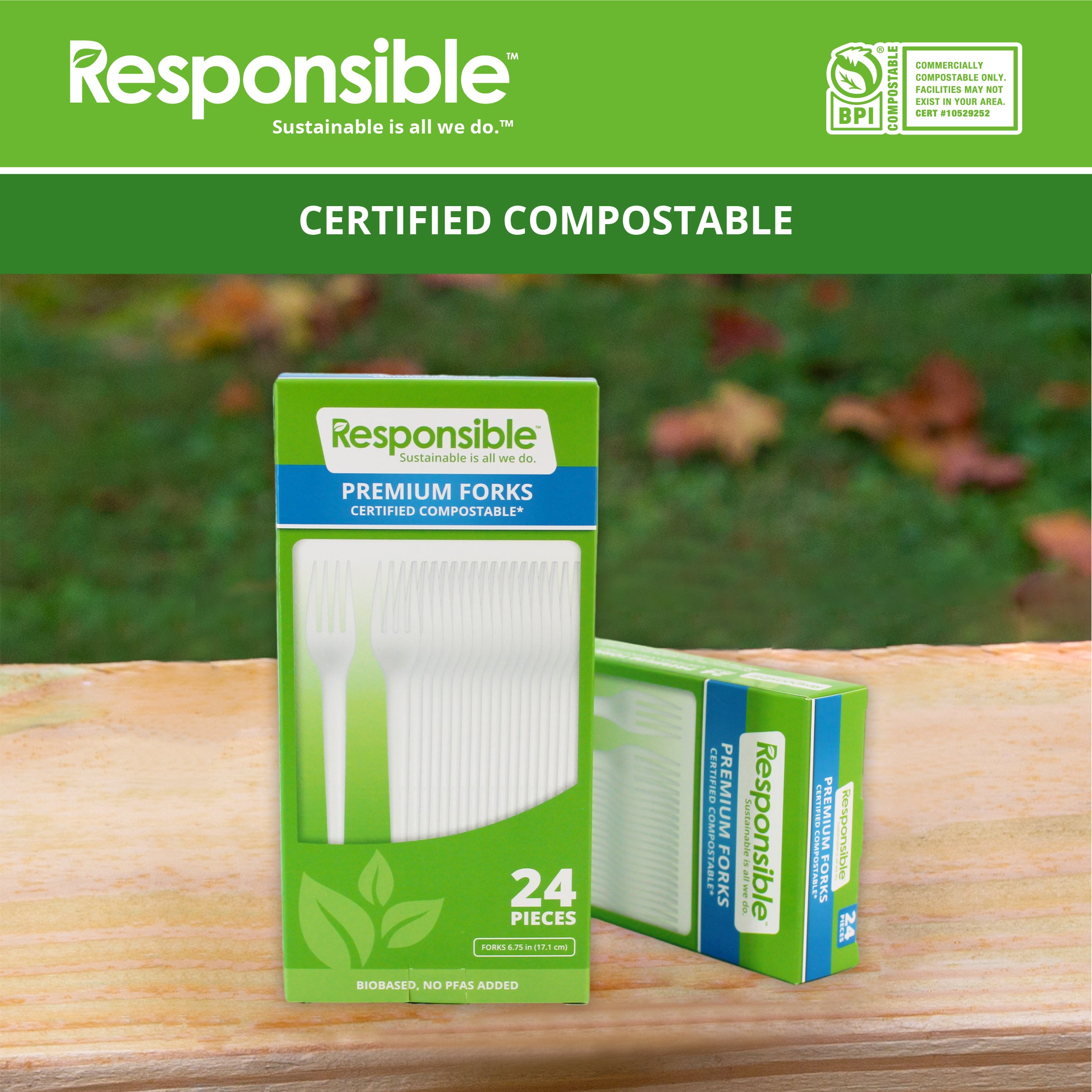 Compostable 6.75 Inch Forks Value Pack