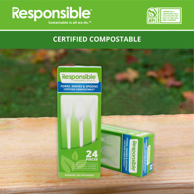 Compostable Cutlery Kits (Fork, Knife, Spoon)