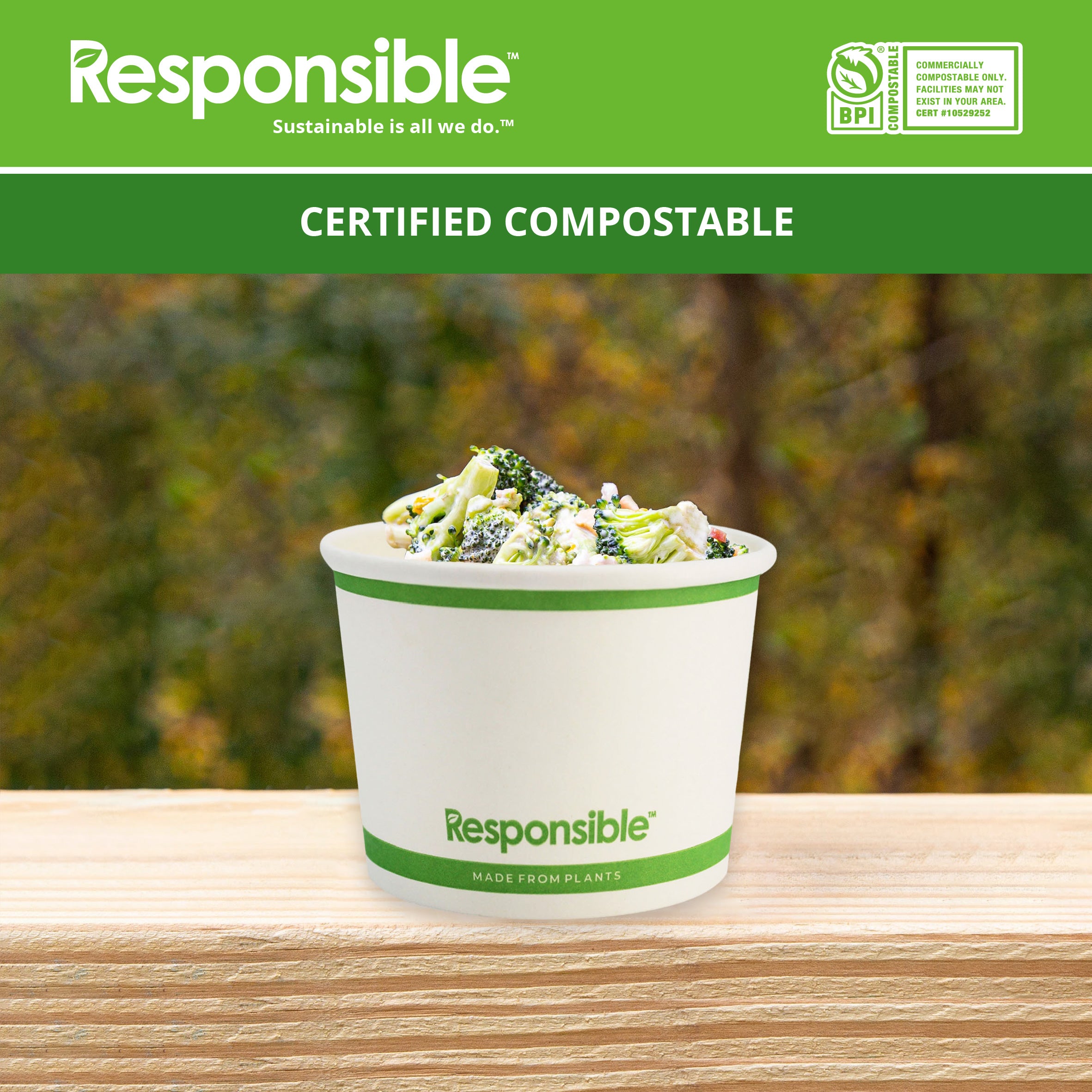 16 oz Food Container Bowls | Tree-Less™ Compostable Paper