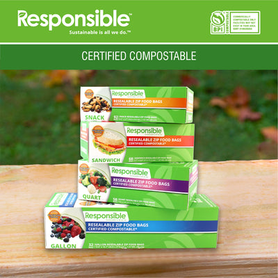 Ultimate All-In-One Certified Compostable Zip Bag Value Bundle Pack