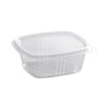 Compostable 32 oz Clear hinged deli containers