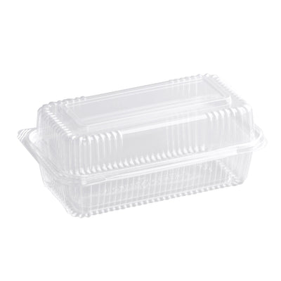9" x 5" inch Clear Hinged Container, Certified Compostable and Made from 100% American Biobased Materials, No-PFAS Added & BPA-Free