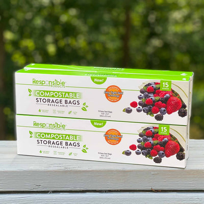 Resealable Zip Gallon Freezer Compostable Food Bag