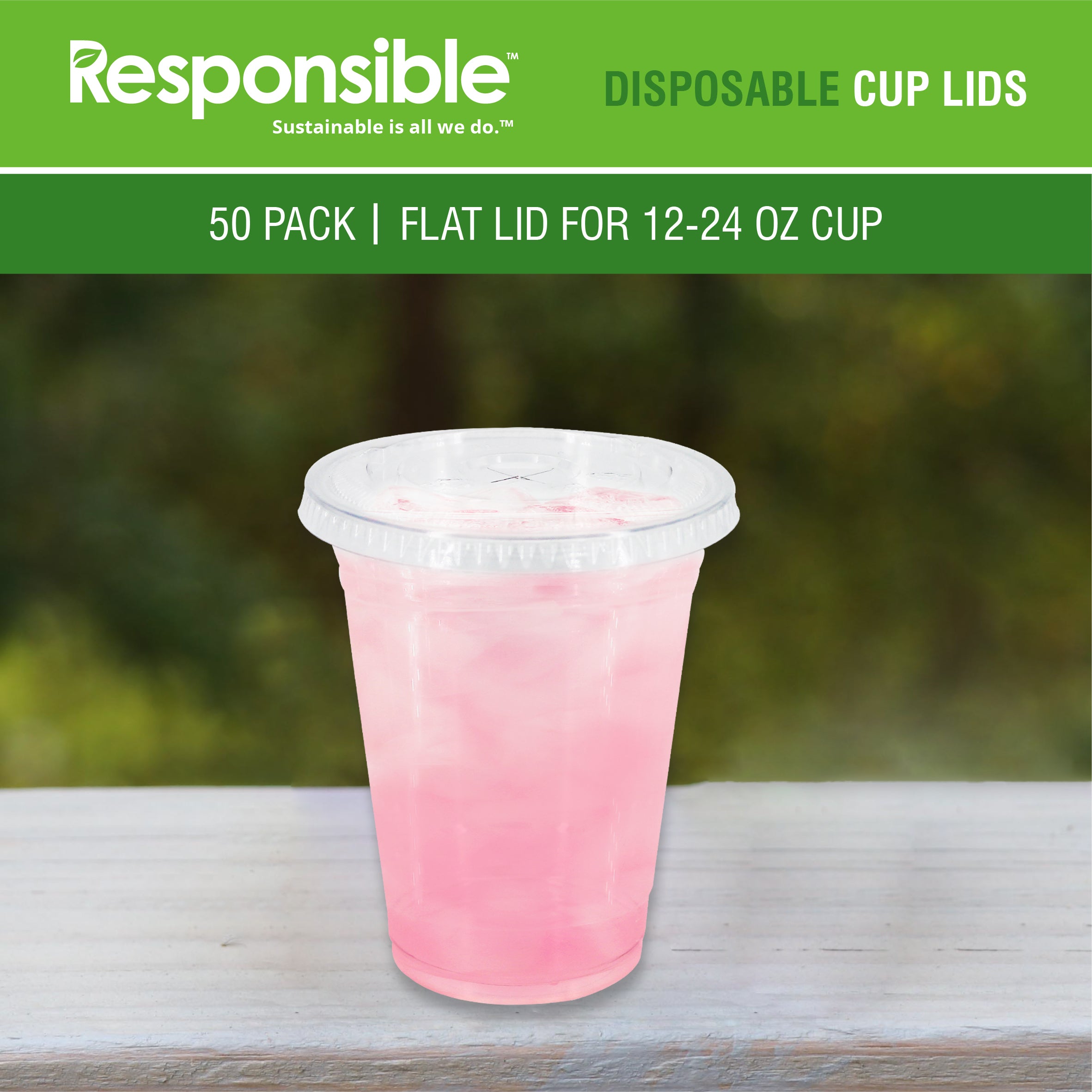 PET Dome Lid for 12-24 oz Cup