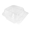 Compostable 6 x 6 Inch Clear hinged containers
