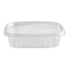 Compostable 12 oz Clear hinged deli containers