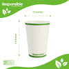 Compostable 12 oz Paper Hot Cups