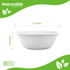 Compostable 40 oz Multipurpose Molded Fiber Bowls White