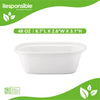 Compostable 48 oz Rectangle Bowls White