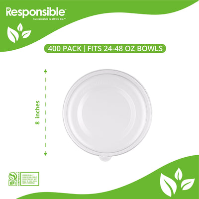 Clear Lids for 24-48 oz Multipurpose Molded Fiber Bowls