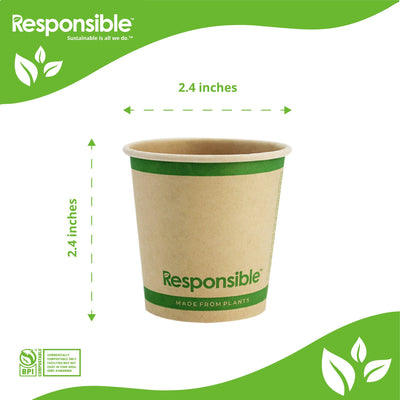 Compostable 4 oz Paper Hot Cups