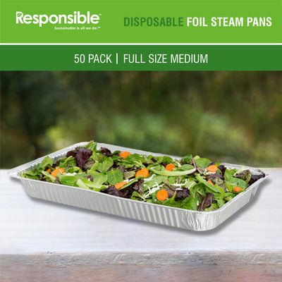 Full-Size Medium Aluminum Steam Table Pans
