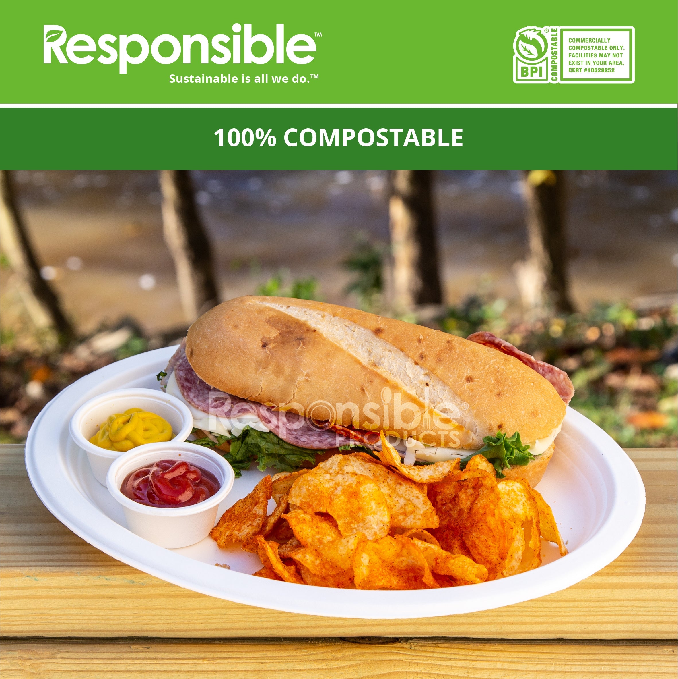 Compostable 12.5 x 10 Inch Oval Platters Value Pack