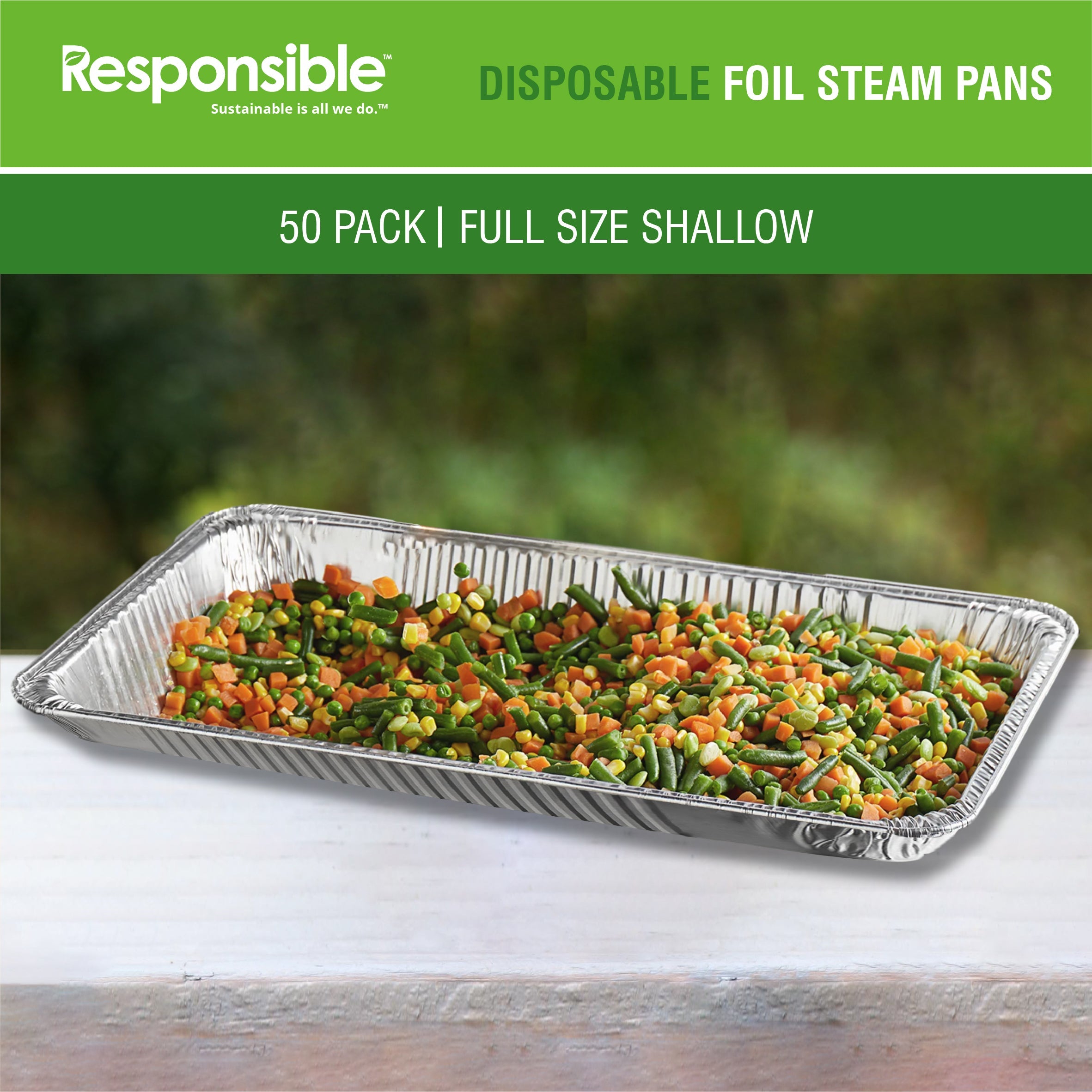 Full-Size Shallow Aluminum Steam Table Pans