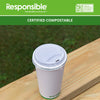 Compostable Lids for 8-24 oz Paper Cups