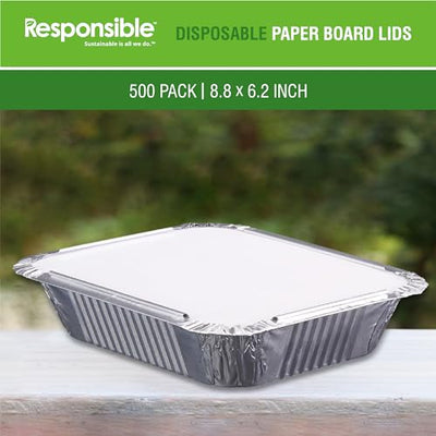 Paperboard Lids for 2.25 LB Aluminum Oblong Pans