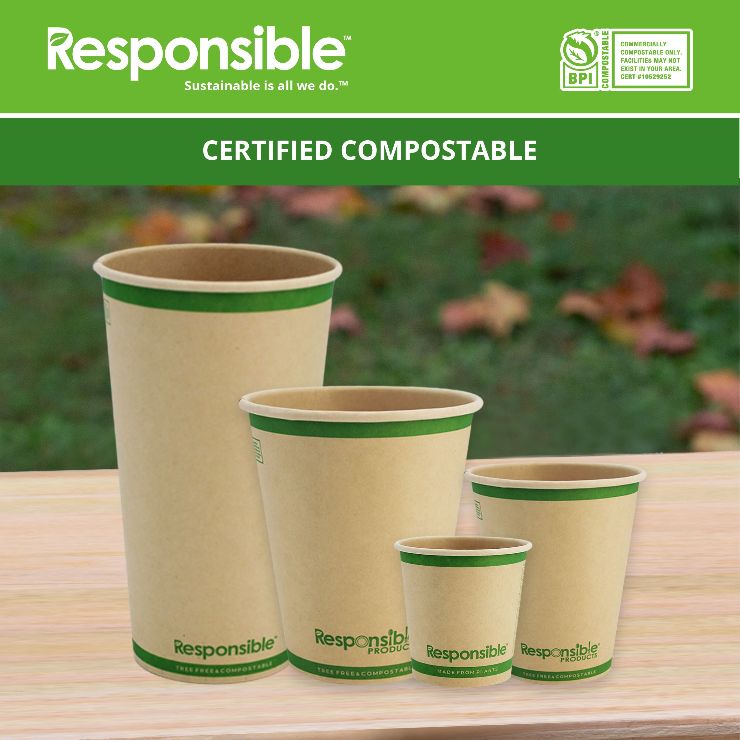 16 oz Hot Cups | Tree-Less™ Compostable Paper