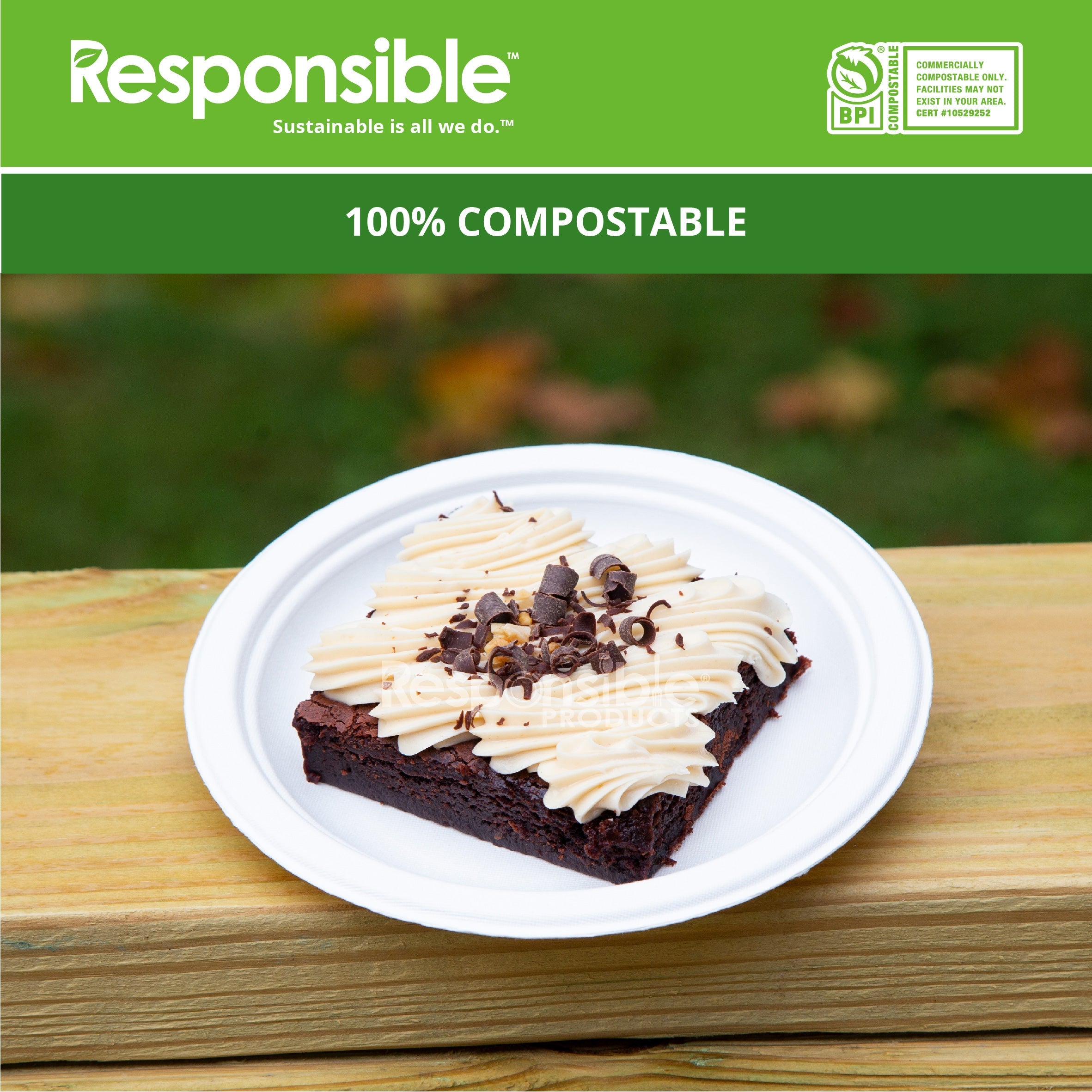 6 Inch Round Plates | Tree-Less™ Compostable Molded Fiber