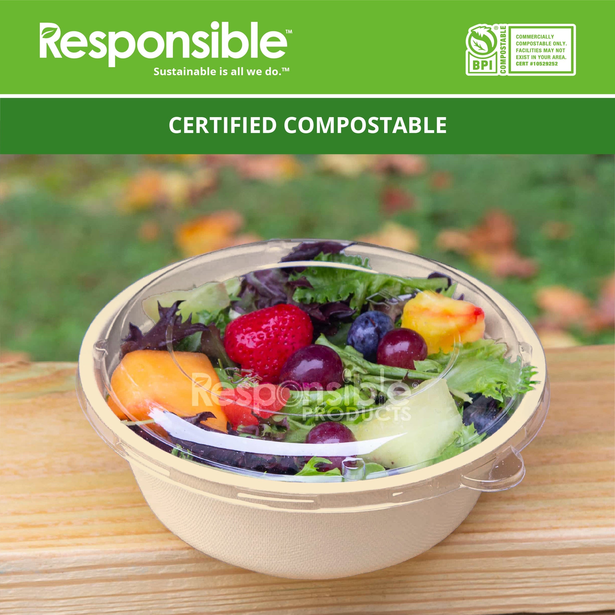 48 oz Multipurpose Bowls | Tree-Less™ Compostable Molded Fiber