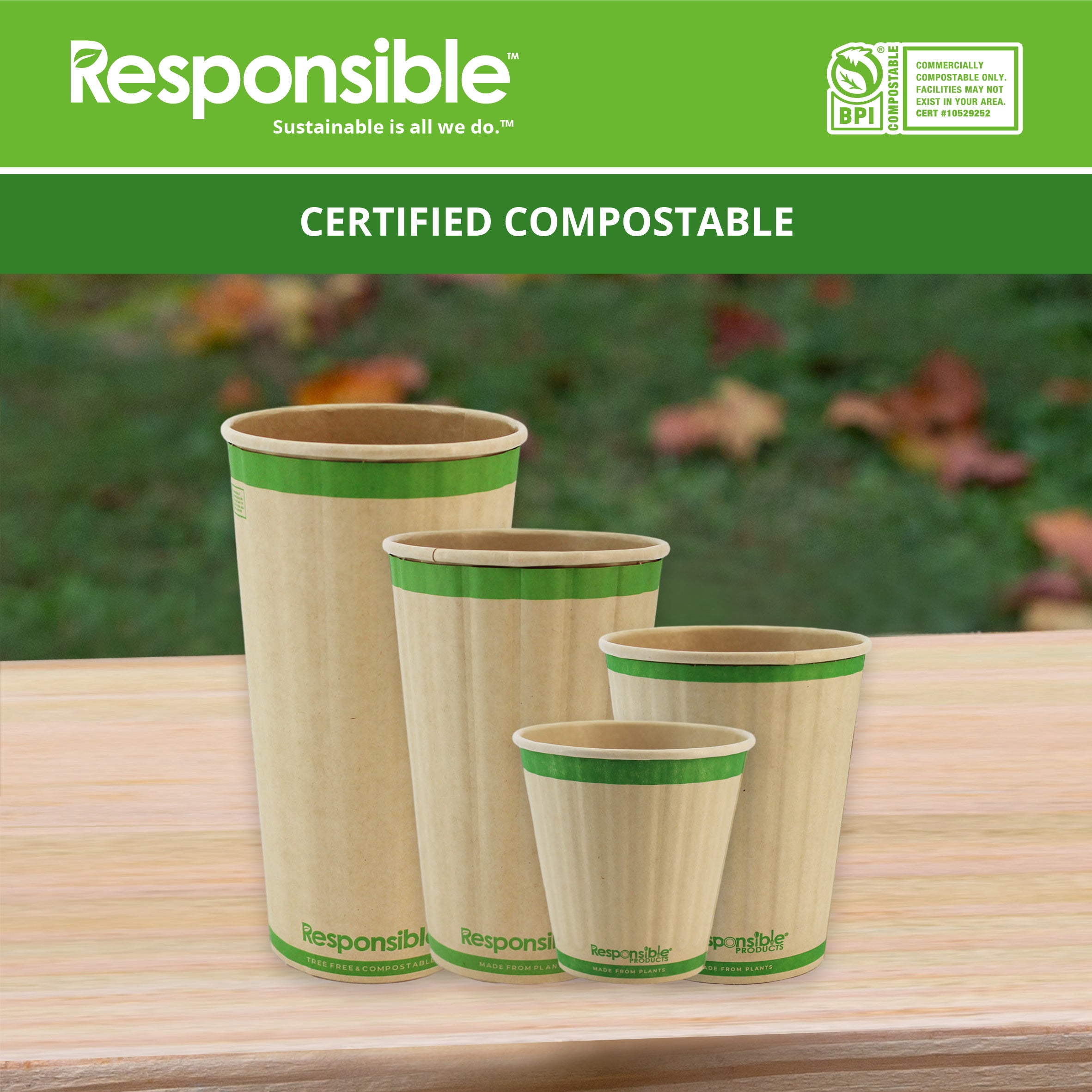 16 oz Rigid Insulated Hot Cups | Tree-Less™ Compostable Paper