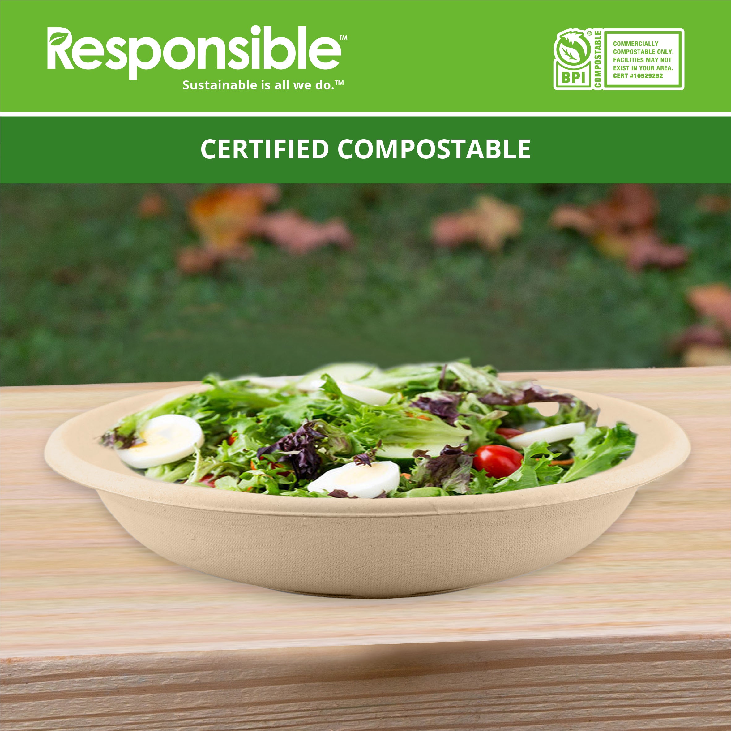 24 oz Multipurpose Bowls | Tree-Less™ Compostable Molded Fiber