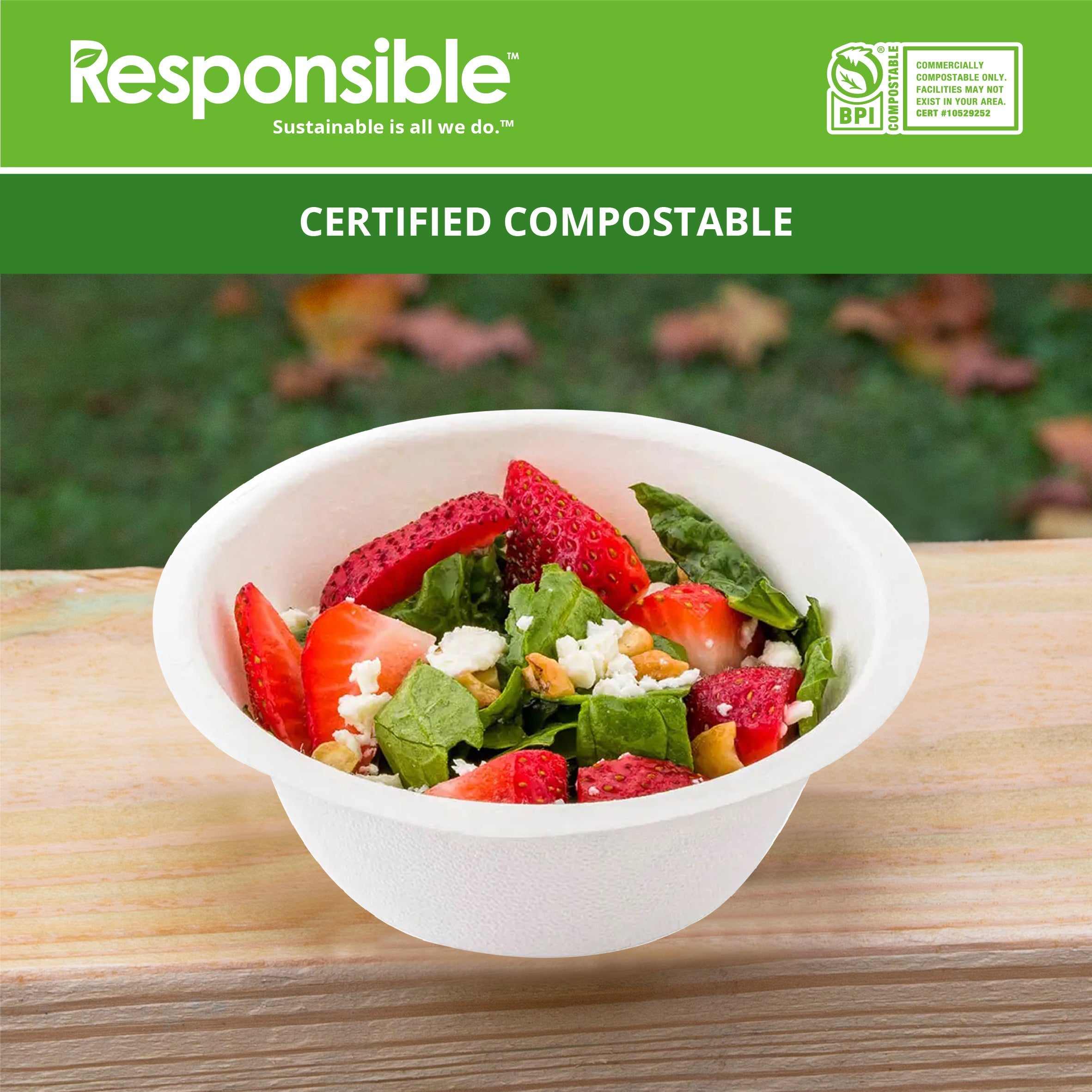 8 oz Classic Bowls | Tree-Less™ Compostable Molded Fiber