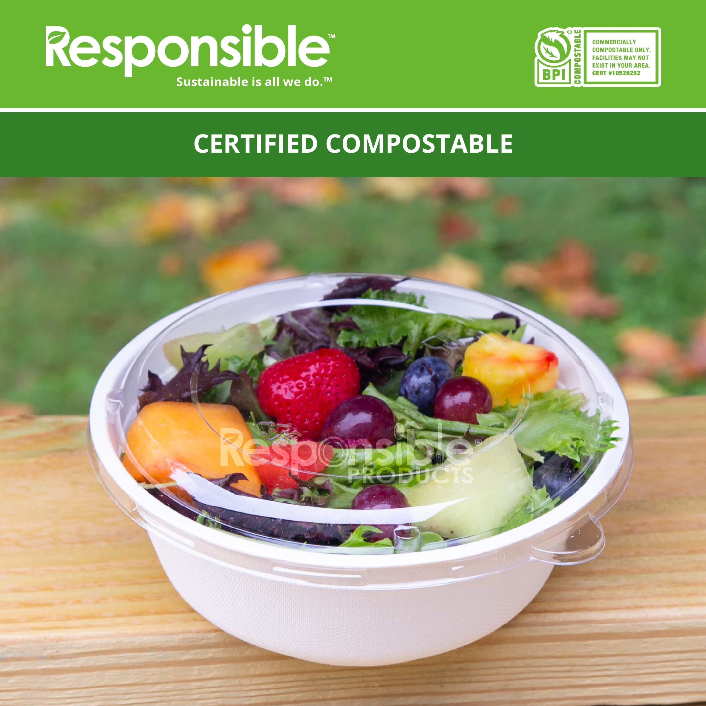 48 oz Multipurpose Bowls | Tree-Less™ Compostable Molded Fiber