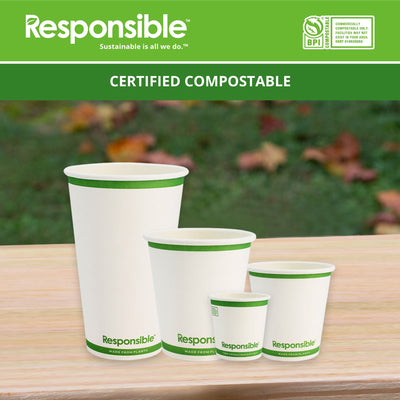 Compostable 6 oz Paper Hot Cups