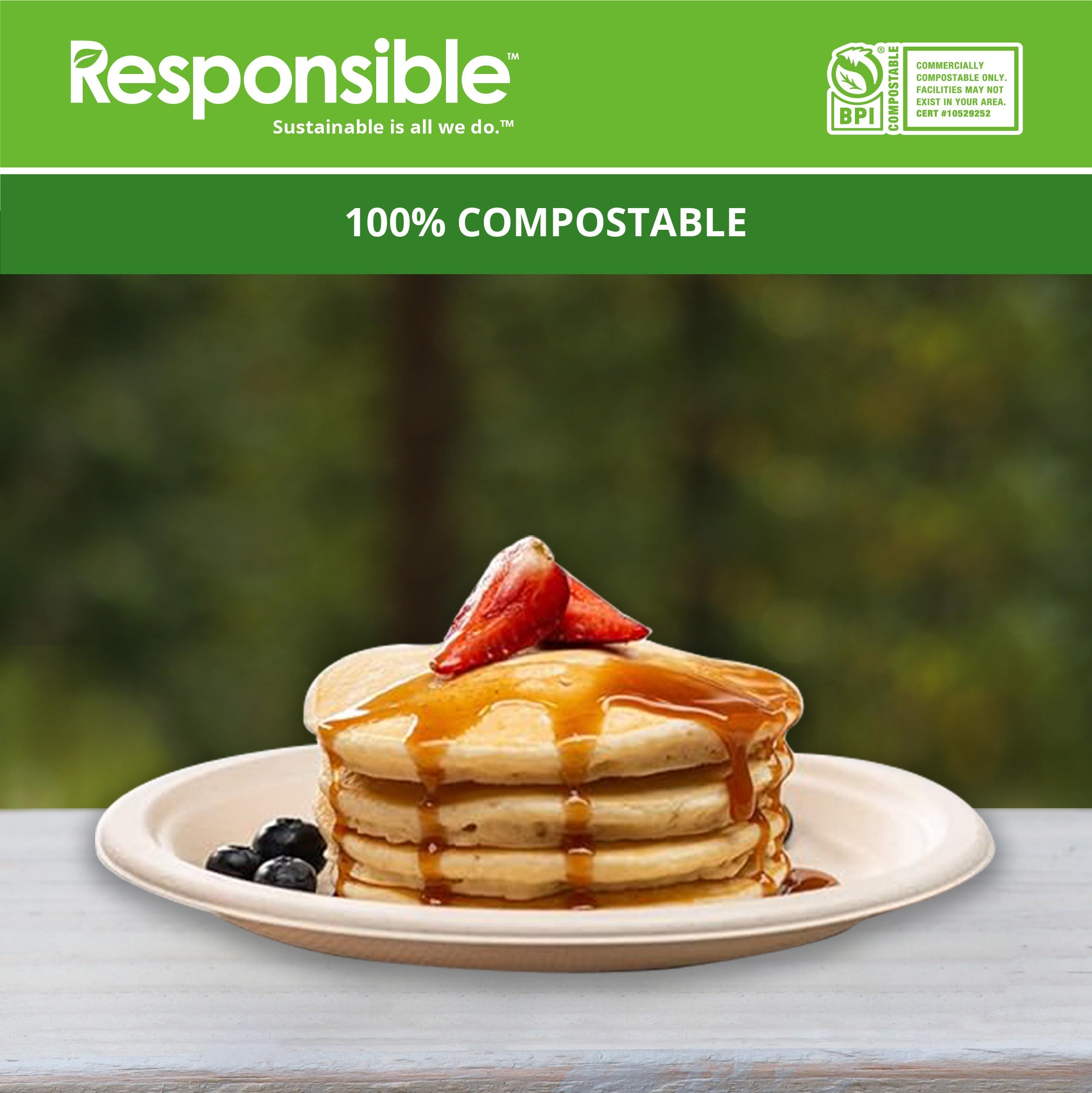 9 Inch Round Plates | Tree-Less™ Compostable Molded Fiber