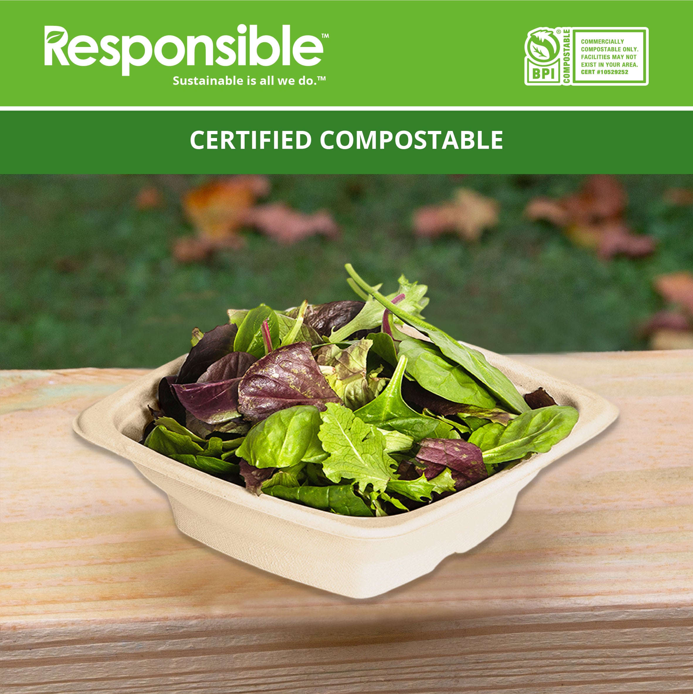 16 oz Square Bowls | Tree-Less™ Compostable Molded Fiber