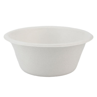 Compostable 8 oz Classic Molded Fiber Bowls White