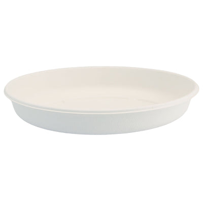 Compostable 32 oz Oval Molded Fiber Bowls White
