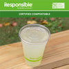 Compostable Flat Lids for 32 oz Clear Cold Cups