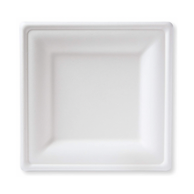 8 x 8 inch Tree-Less™ Square Compostable Molded Fiber Plate