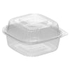 6 x 6 inch Compostable Clear Hinged Container