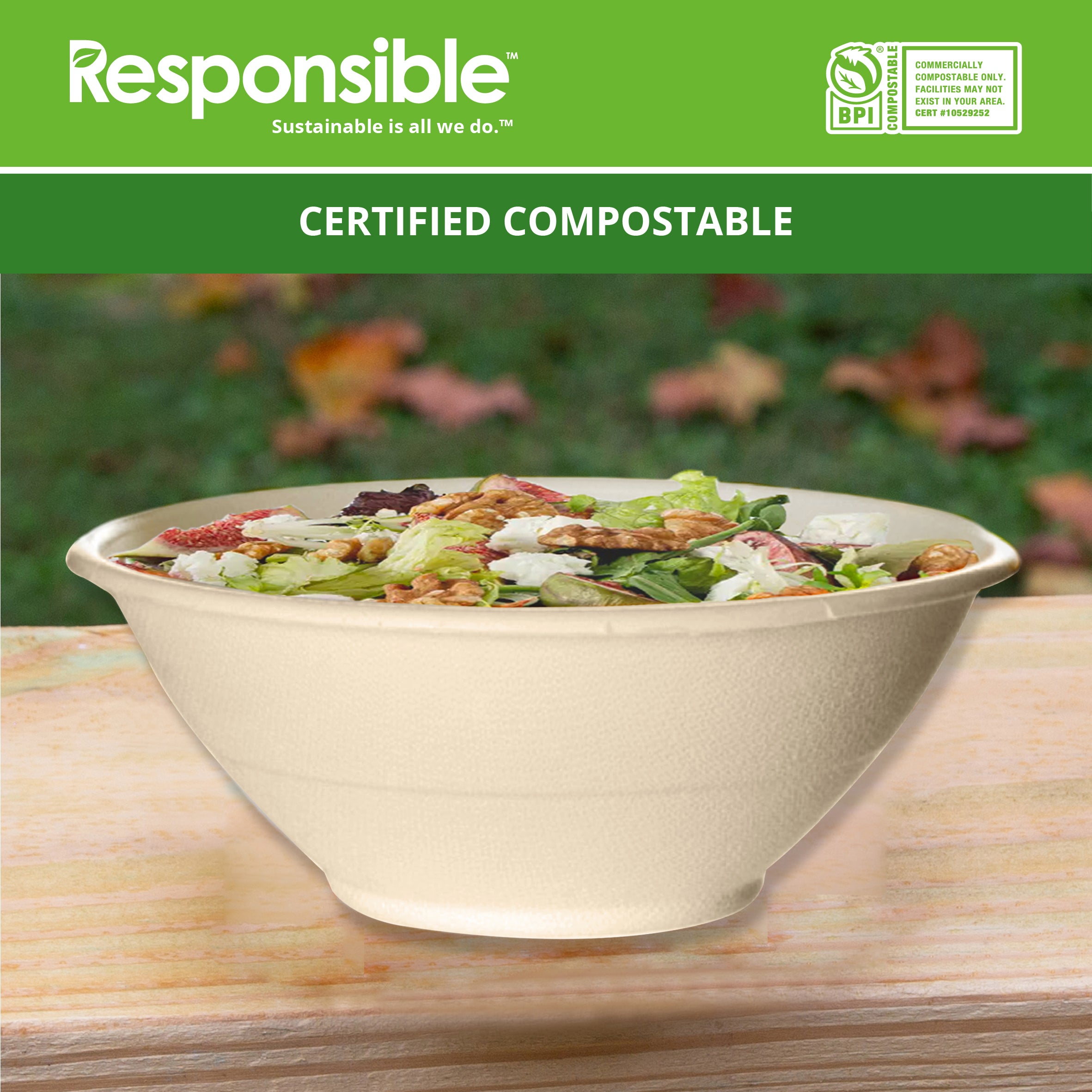 40 oz Noodle Bowls | Tree-Less™ Compostable Molded Fiber