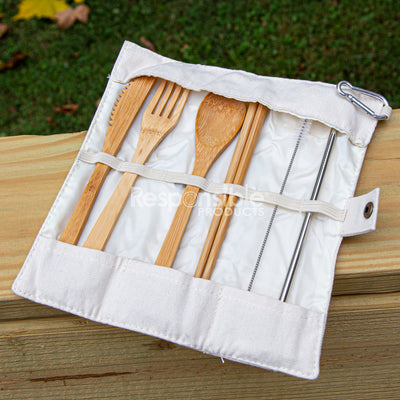Reusable Natural Bamboo Travel Cutlery Kit