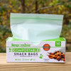 Small Snack Resealable Zip Compostable Food Storage Bags (6.5" x 3.7")