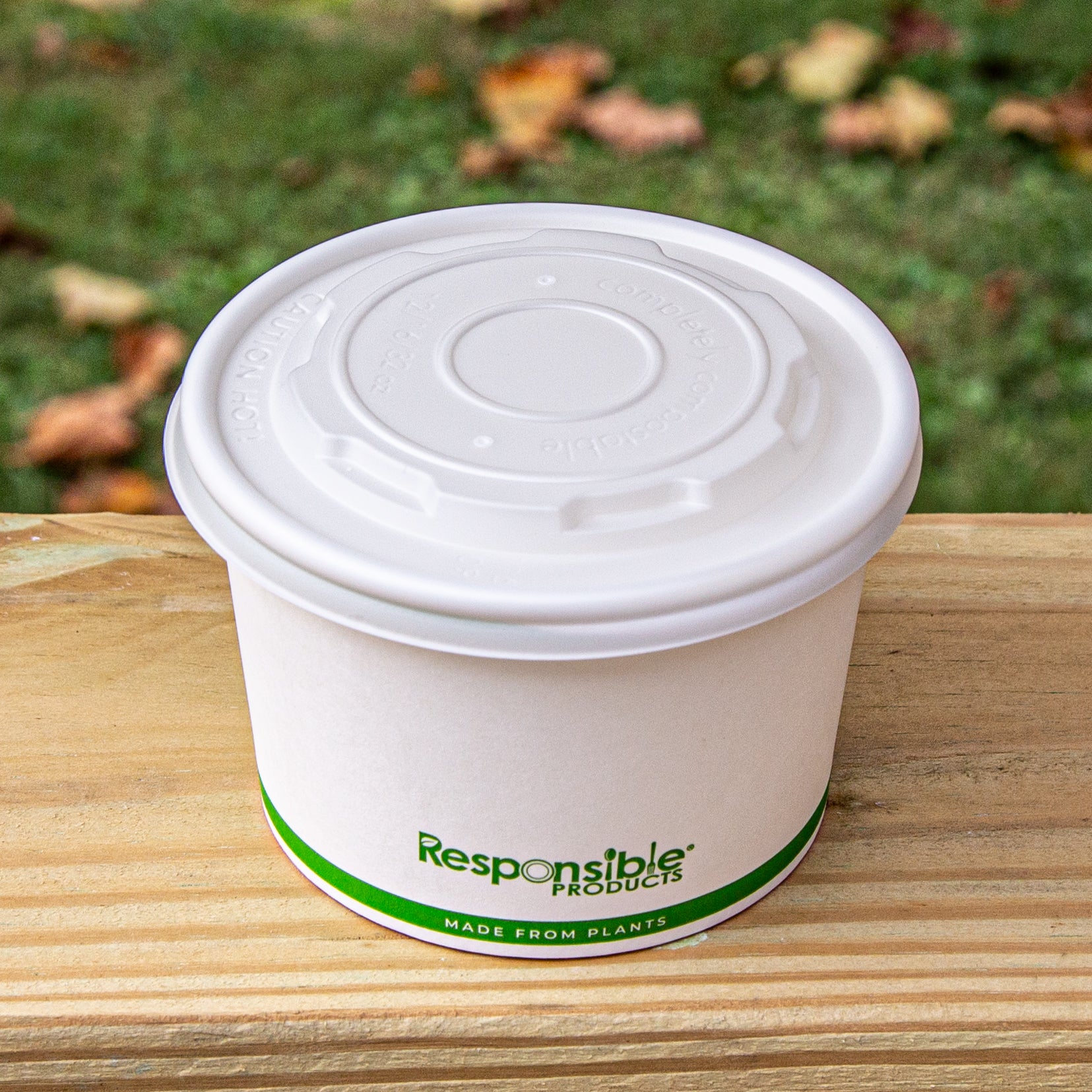 8 Oz. / 12 Oz. Disposable White Paper Soup Containers With Plastic