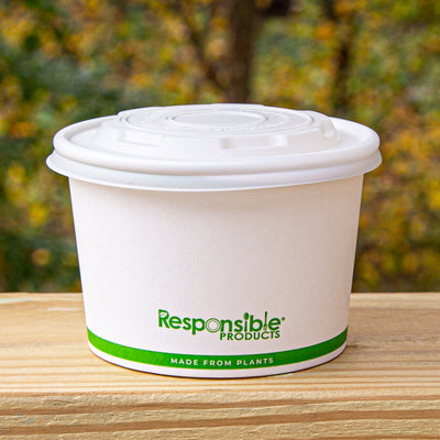 Eco-Friendly Compostable Lid for 12-32oz Paper Bowls 50