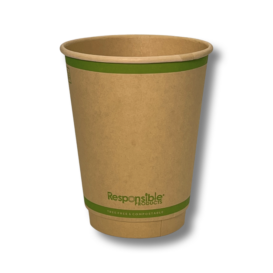 Compostable Coffee Cups - 16oz Eco-Friendly Paper Hot Cups