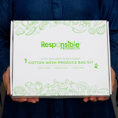 100% Natural Cotton Produce Bag Kit (Reusable)