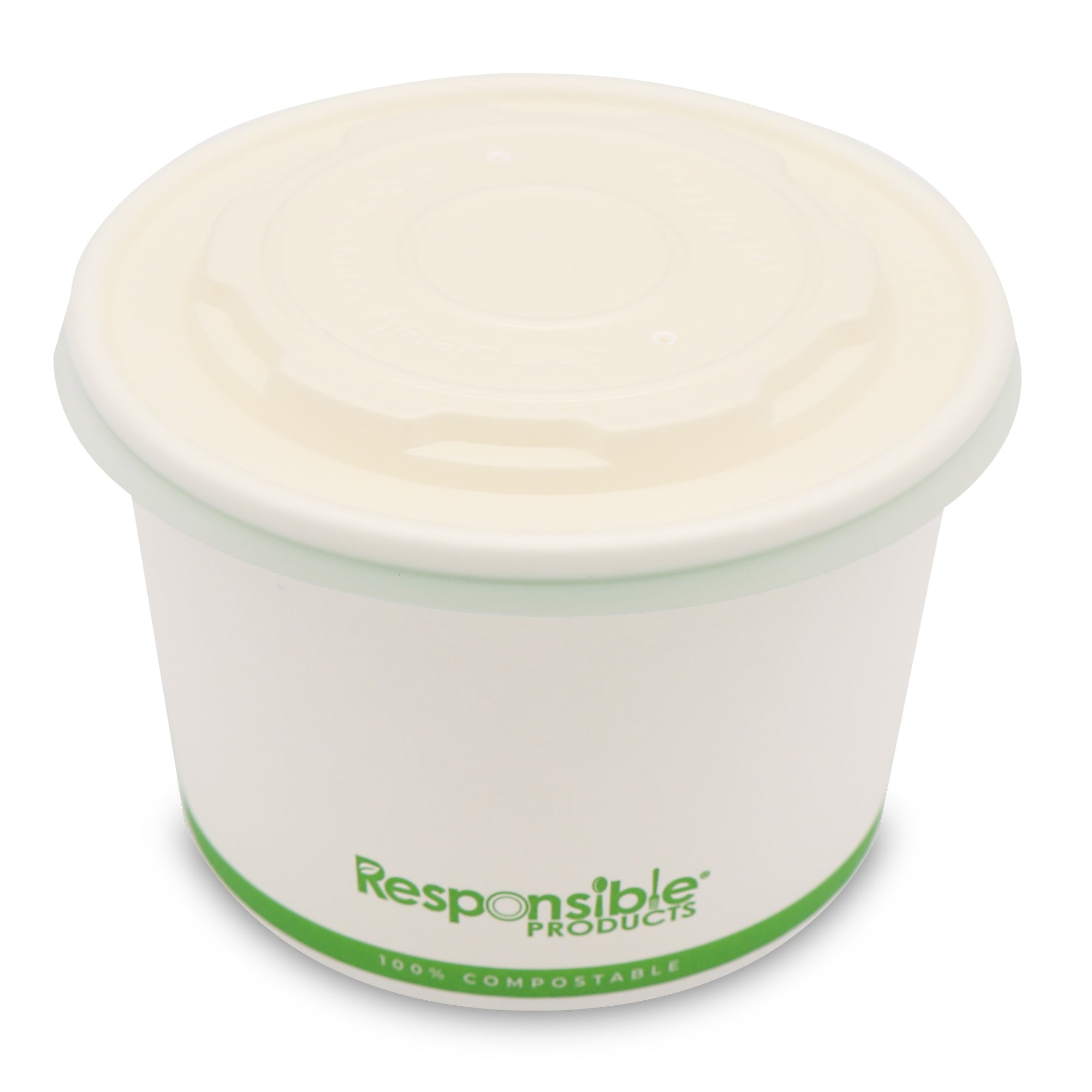 Eco-Friendly Compostable Lid for 12-32oz Paper Bowls 50