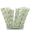 8 inch White Compostable Paper Straws